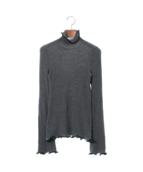 Stella McCartney Ribbed Turtleneck Sweater in Grey