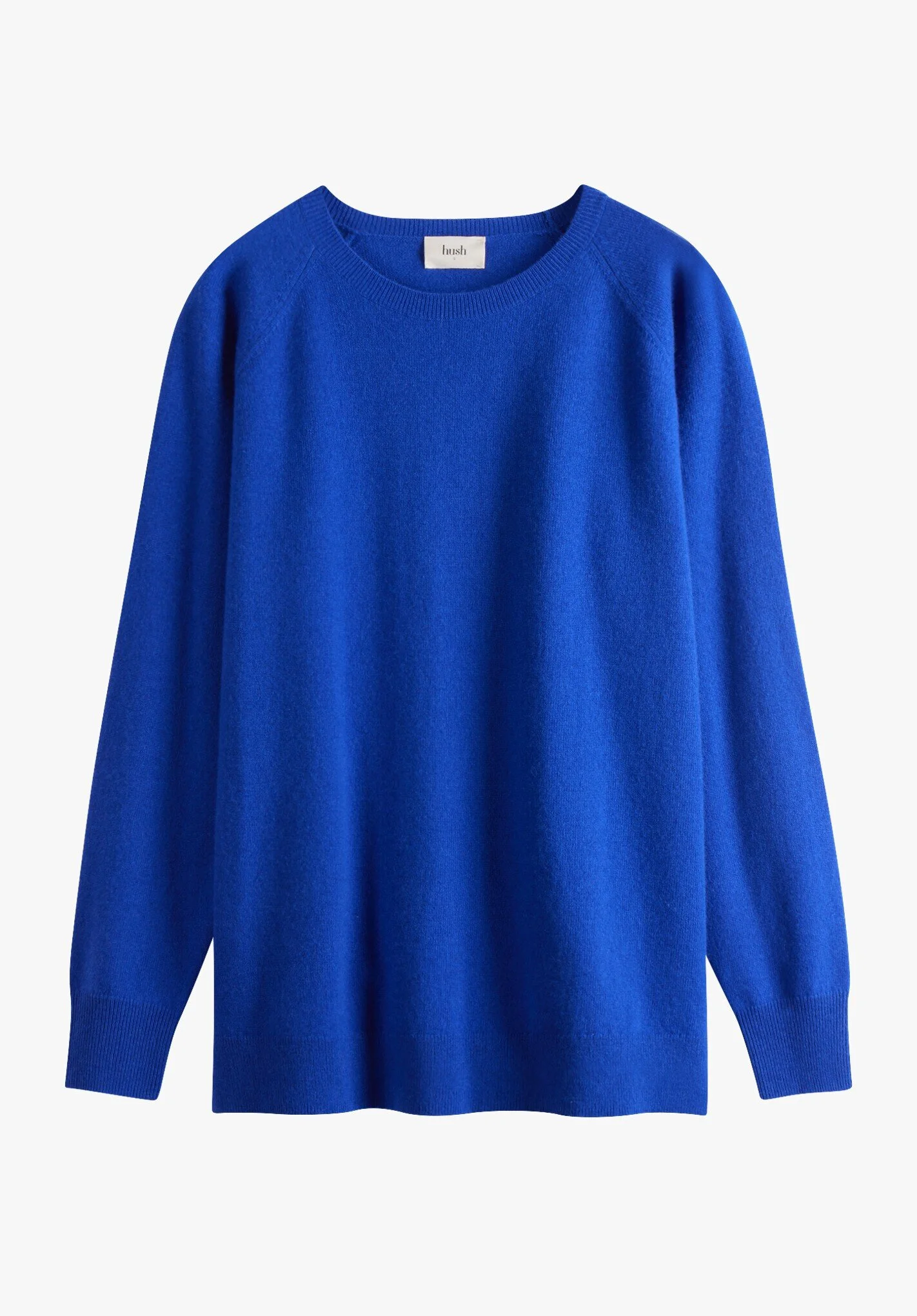 hush Cashmere Boyfriend Jumper in Bright Blue