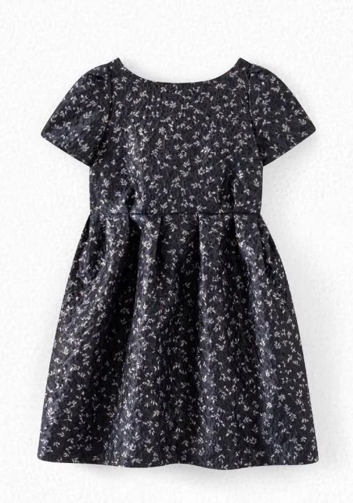 Bonpoint Turandot Jacquard Dress in Midnight Blue