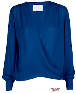 Jesper Hovring Wrap Blouse in Blue