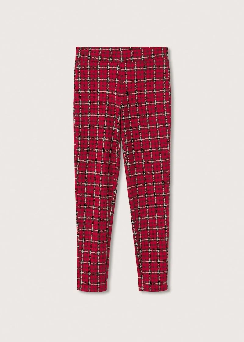 Mango Kids Archi Printed Leggings in Red