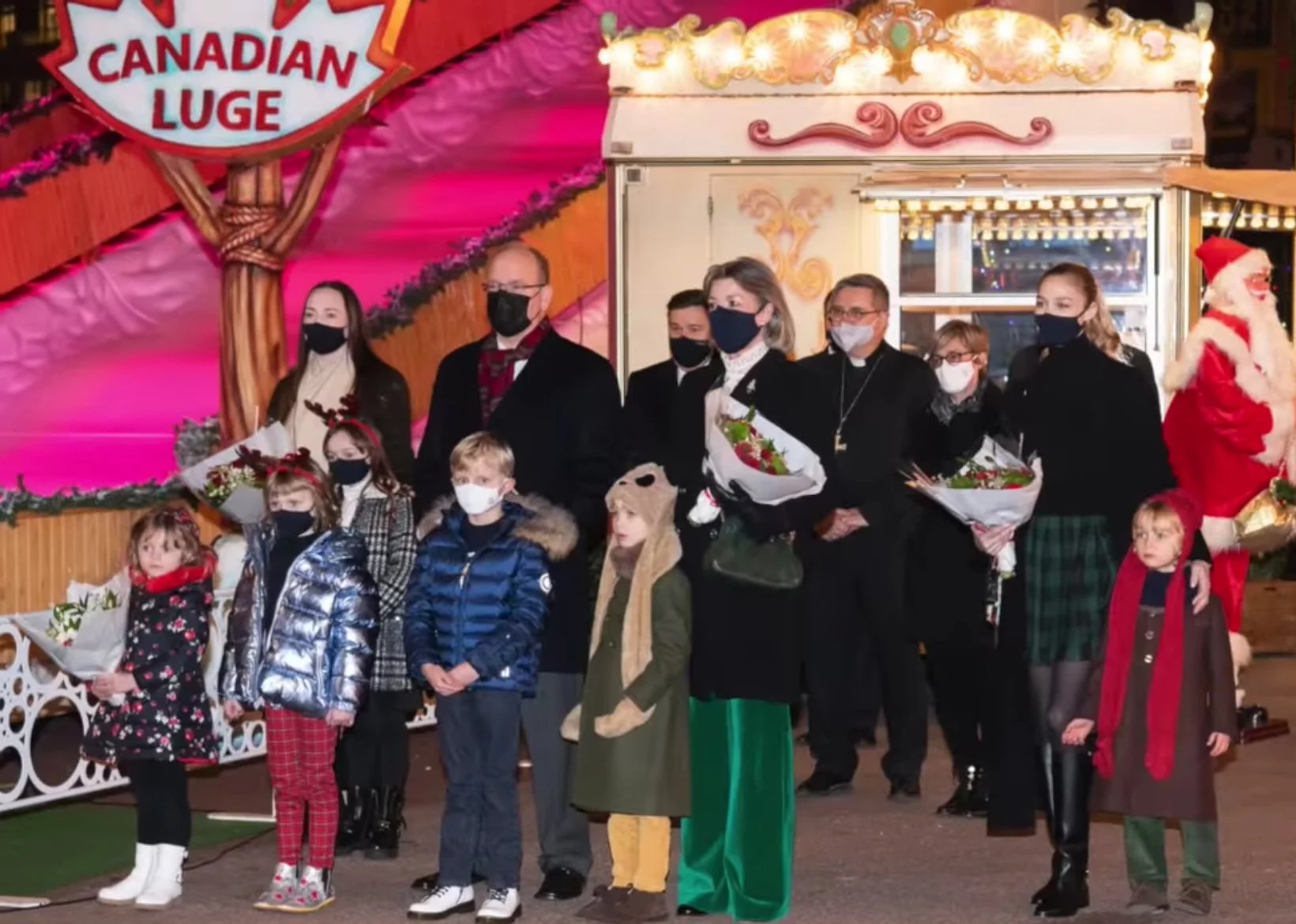 Monégasque Princely Family visits Monaco's Christmas Village