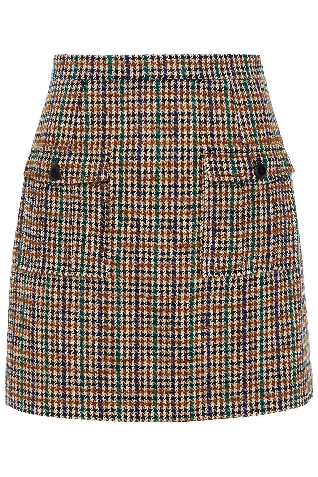 Claudie Pierlot Houndstooth Tweed Mini Skirt