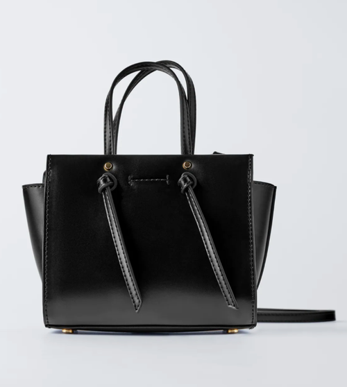 Zara Mini City Bag with Knots in Black — UFO No More
