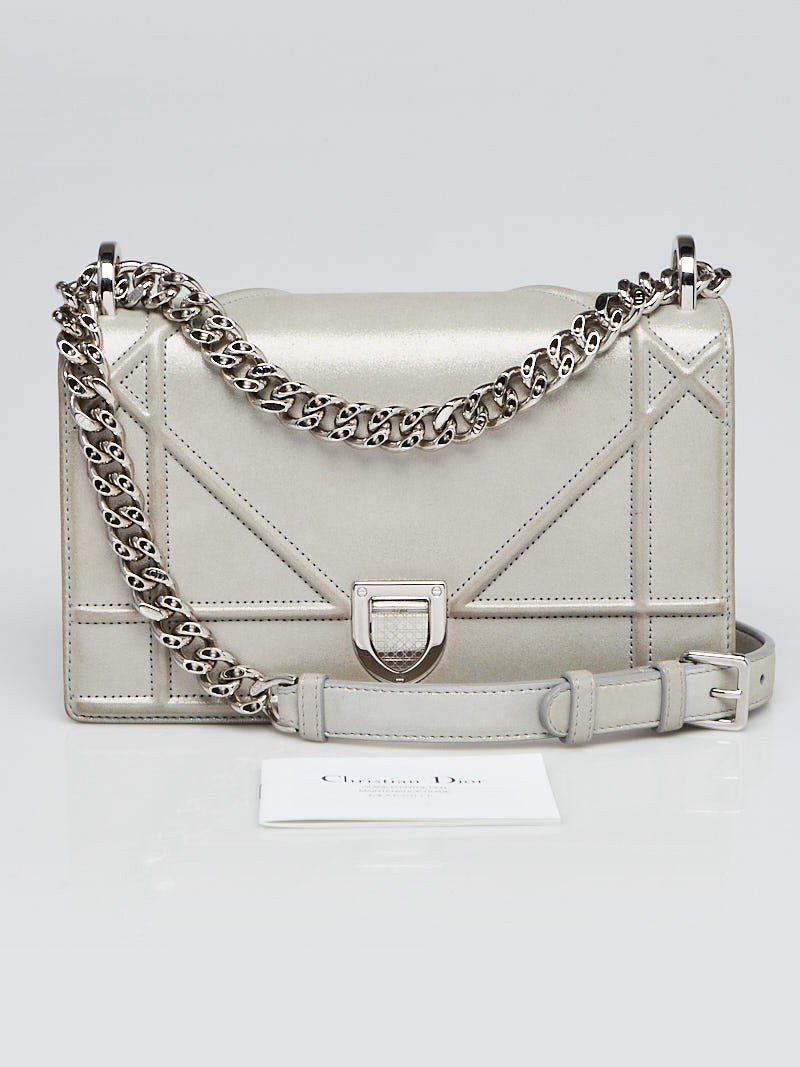 Diorama leather crossbody bag Dior White in Leather - 33061092
