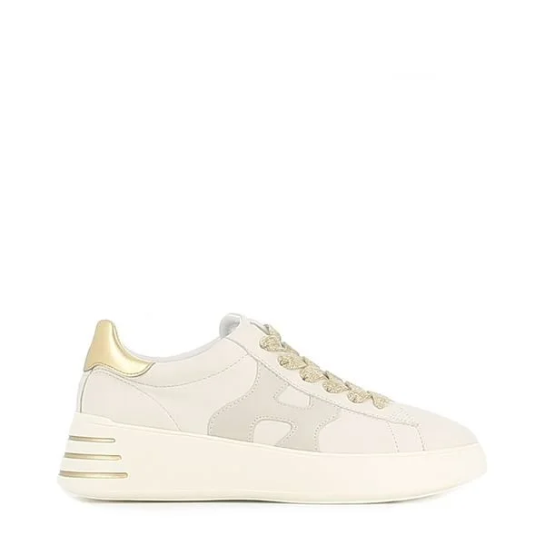 Hogan H562 Sneakers in Ivory/Gold