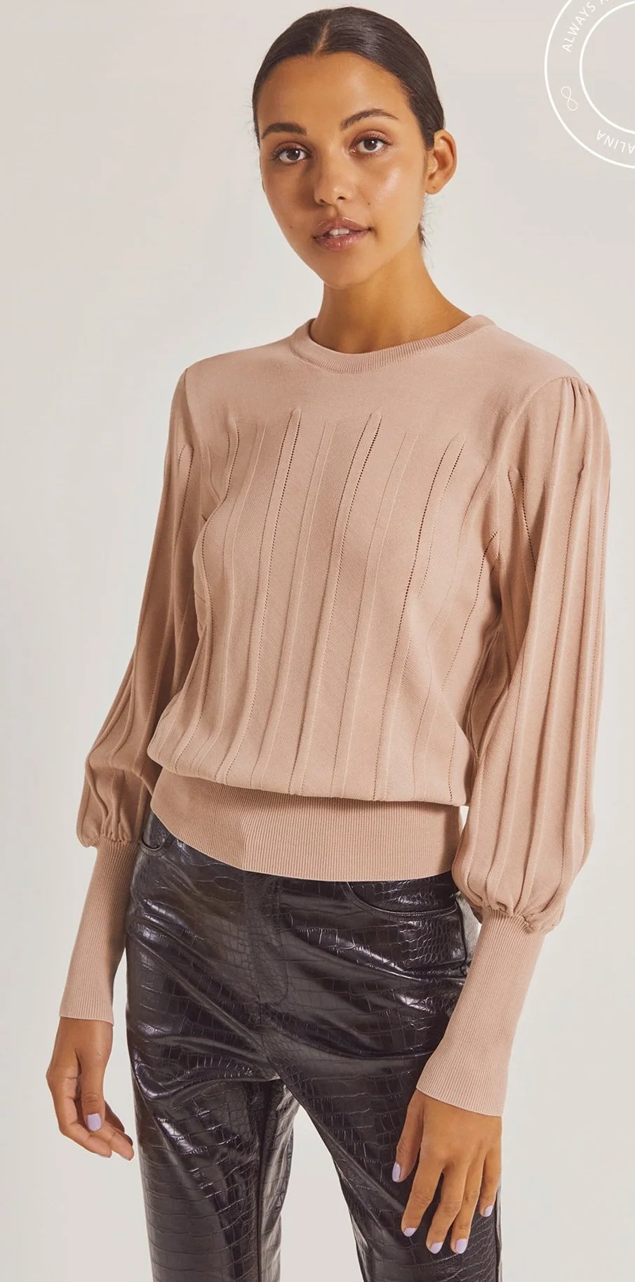 By Malina Billie Top in Warm Sand