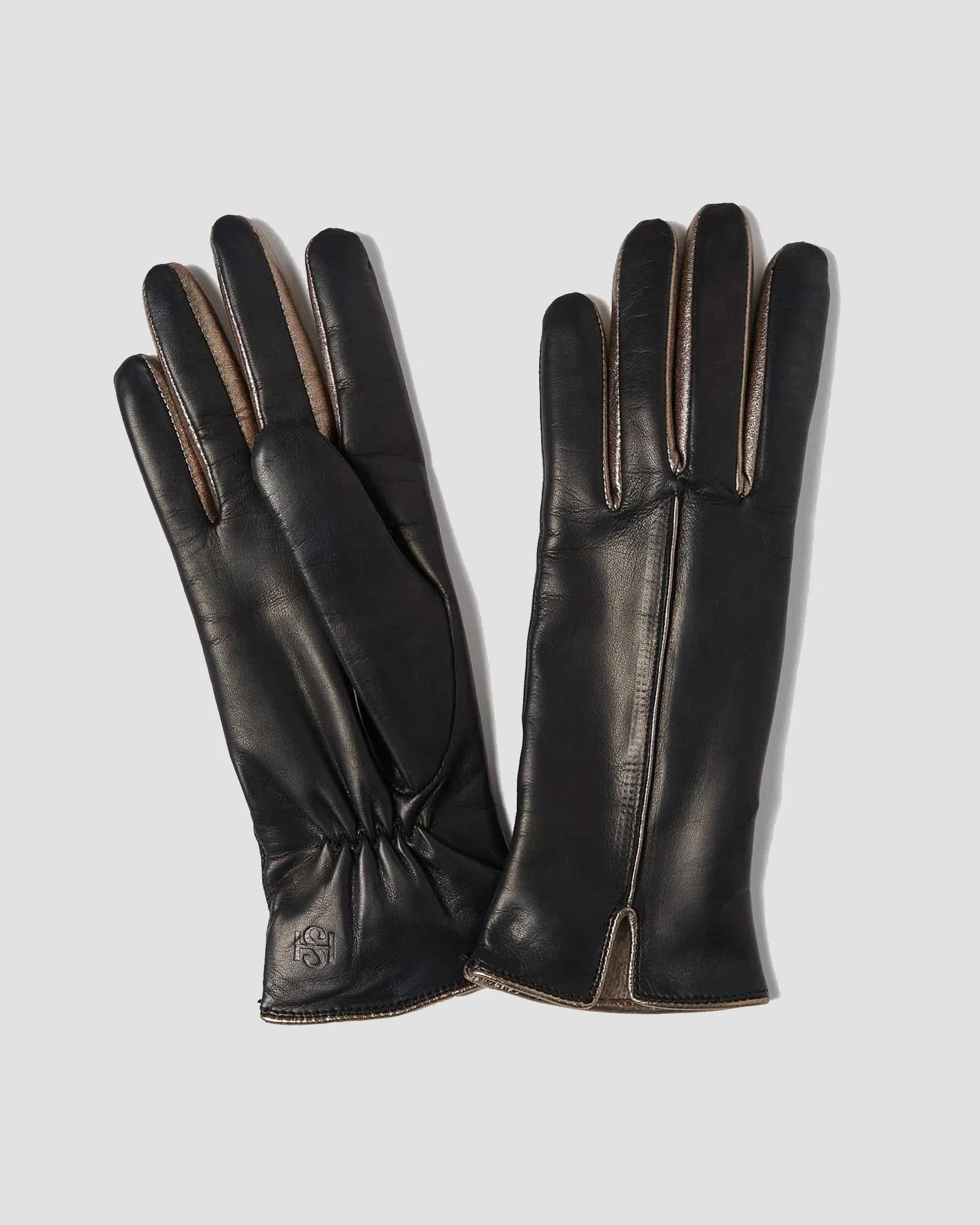 Handsome Stockholm Statement Gloves in Black/Bronze