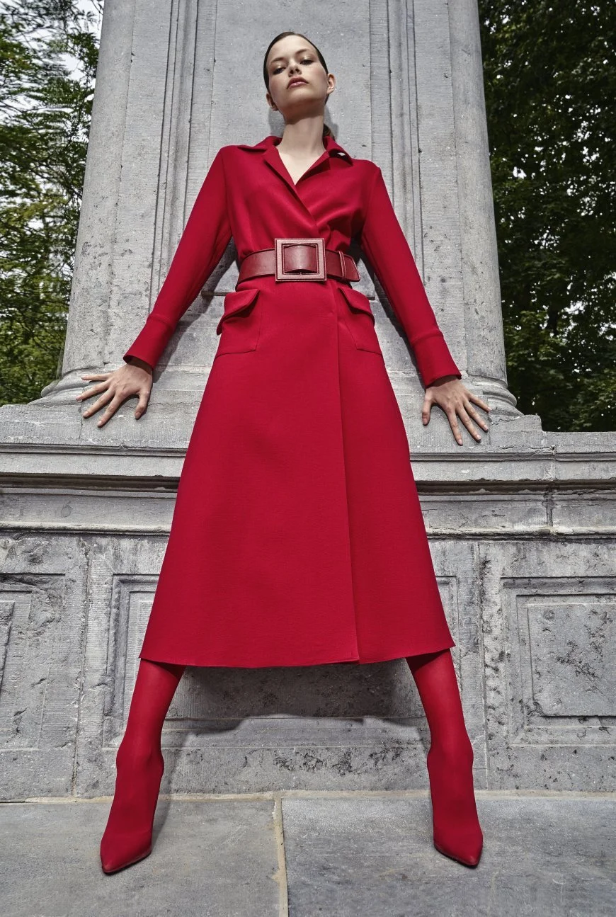 Natan Couture Folio Dress in Red