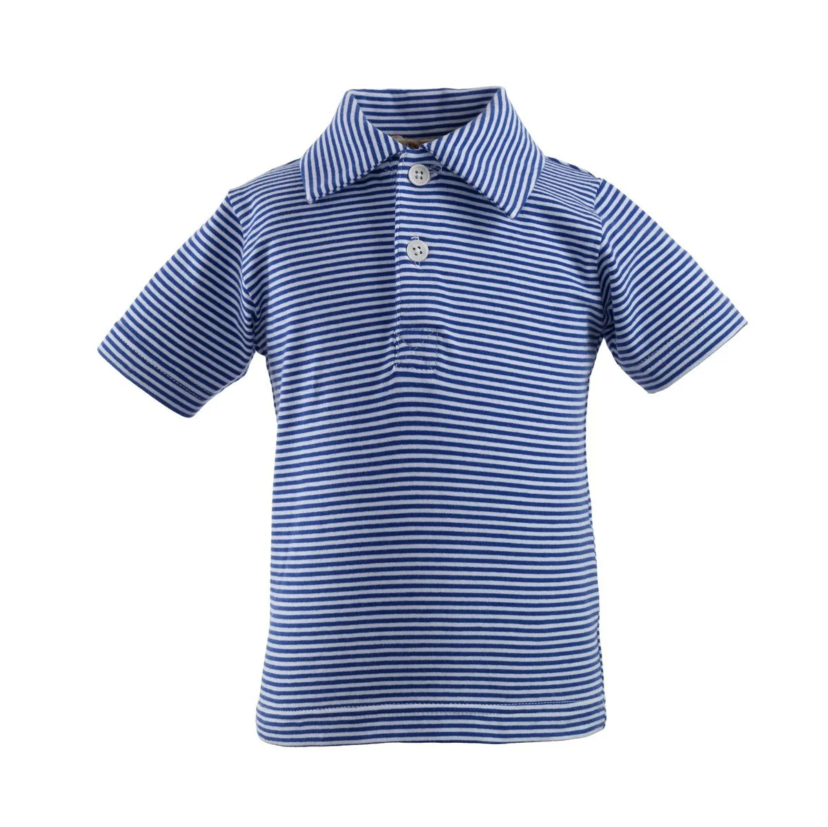 Rachel Riley Striped Jersey Polo in Blue