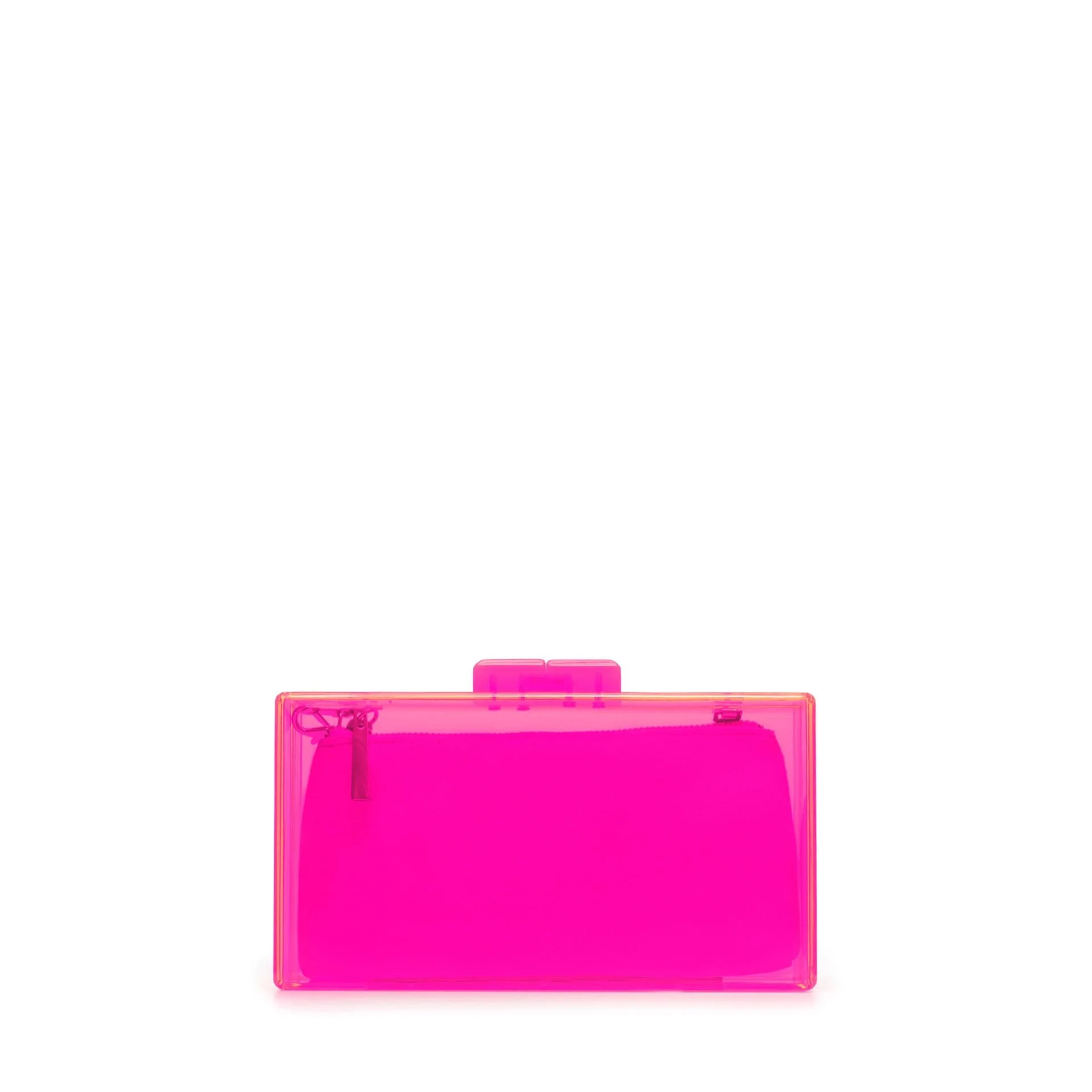 Zara Neon Box Clutch in Pink