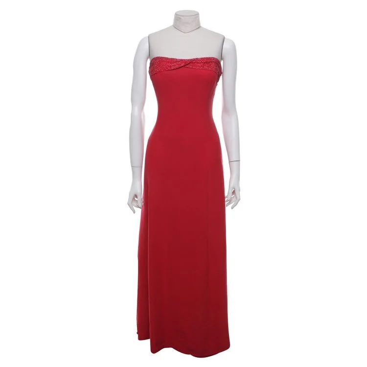 Giorgio Armani Folded Neckline Gown in Red