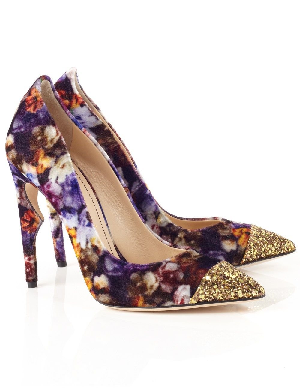 Jerome C. Rousseau Flicker Pumps in Floral Velvet.jpg