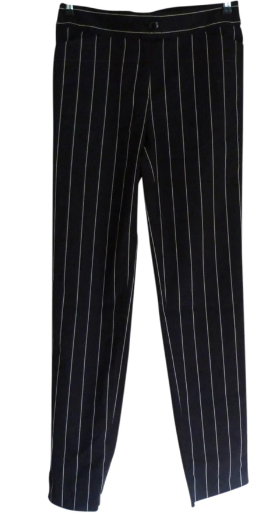 パンツ ARMANI stripe wide straight slacks pants Emporio Armani Striped Wide-Leg Trousers in Navy — UFO No More