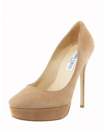 Jimmy Choo Cosmic Pumps in Nude Suede