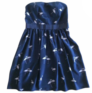 Sandro Flamingo-Print Strapless Dress