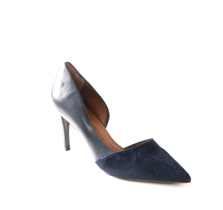 By Malene Birger Pax Pumps in Navy Suede & Leather