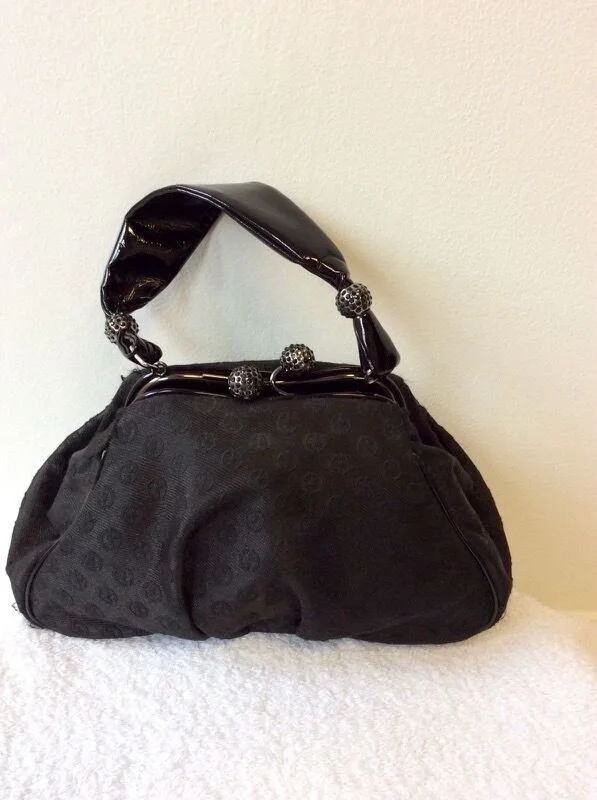 Giorgio Armani Small Evening Bag in Black Leather