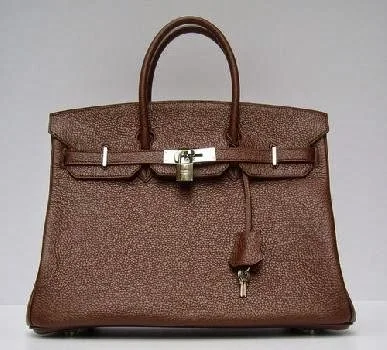 Hermes Birkin Bag in Brown Textured Leather