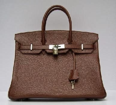 Hermes Birkin Bag in Brown Textured Leather — UFO No More