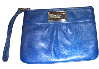 Marc Jacobs Wristlet Clutch in Blue Leather