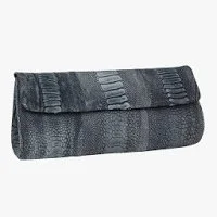 Naledi Copenhagen NB11 Ostrich Clutch in Charcoal