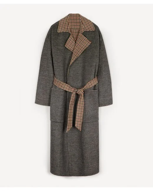 Nanushka Alamo Coat in Check