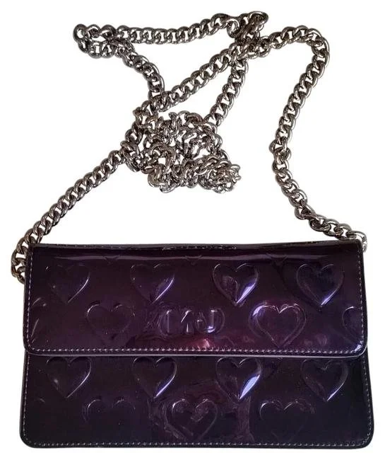 Marc by Marc Jacobs Heart Embossed Mirror Flap Bag in Purple