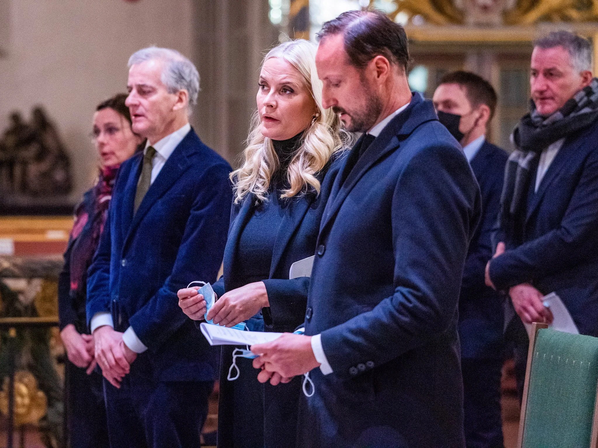 Crown Prince Haakon and Crown Princess Mette-Marit attend memorial service for Archbishop Desmond Mpilo Tutu