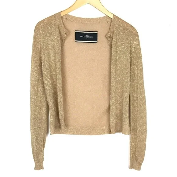 By Malene Birger Fura Cardigan in Gold Lurex