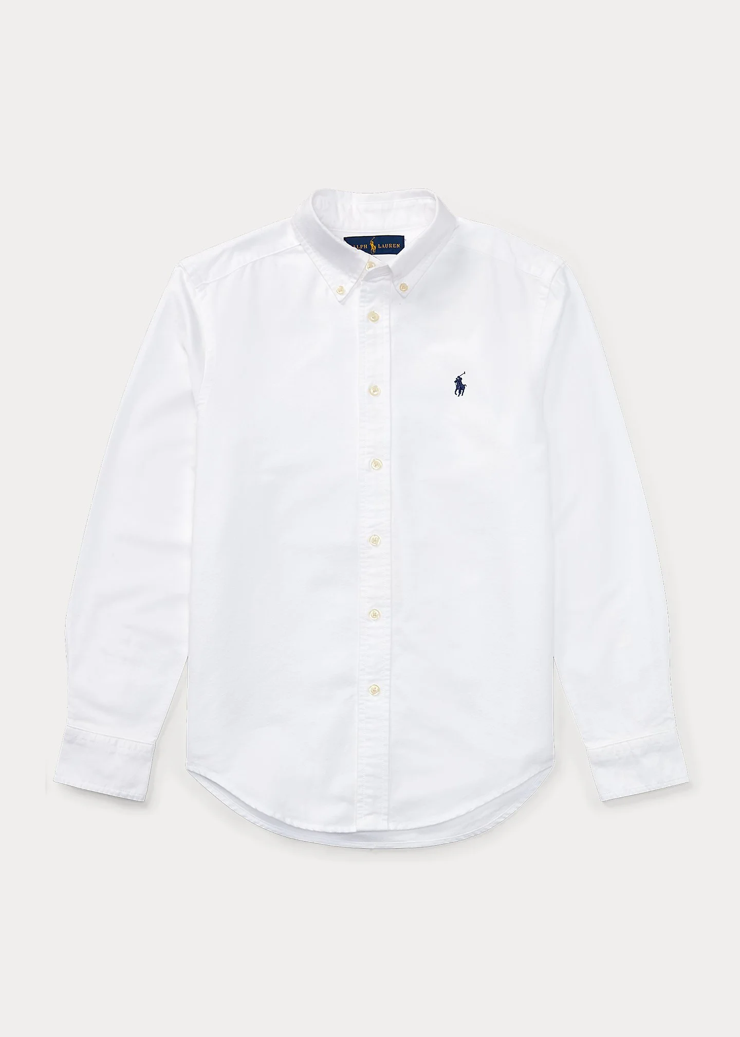 Ralph Lauren Boys Slim Fit Cotton Oxford Shirt in White