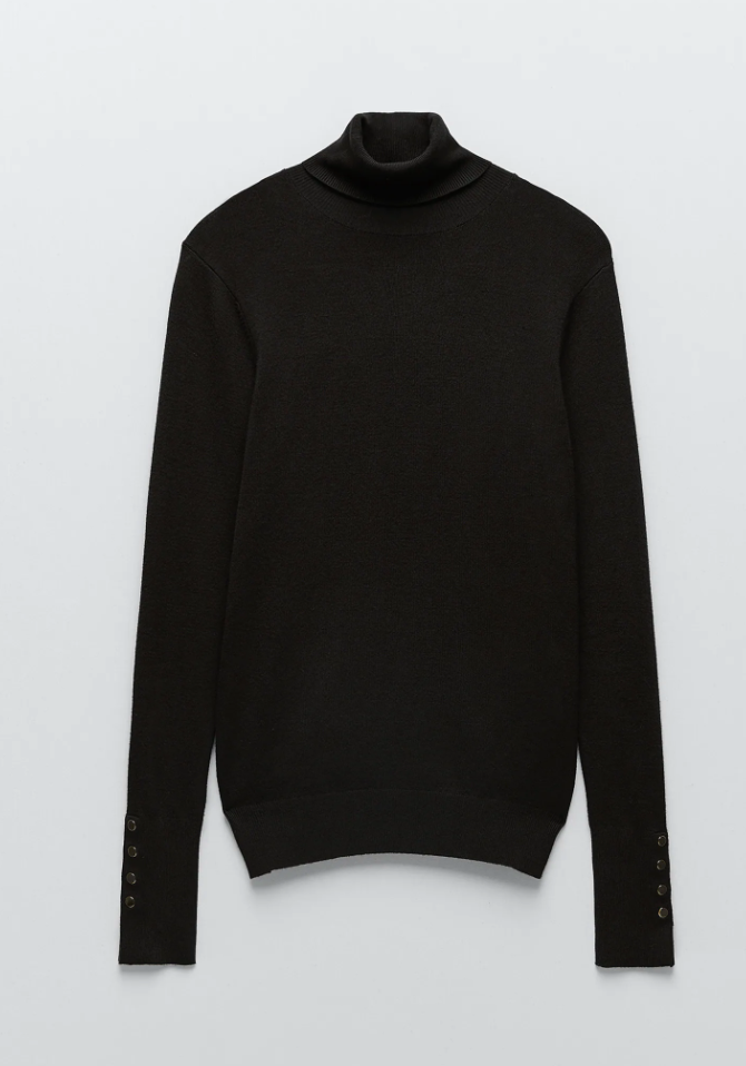 Prada Logo Turtleneck Sweater in Black — UFO No More