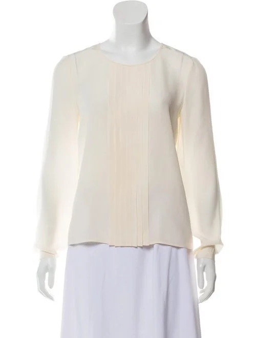 Prada Pleated Front Blouse in White