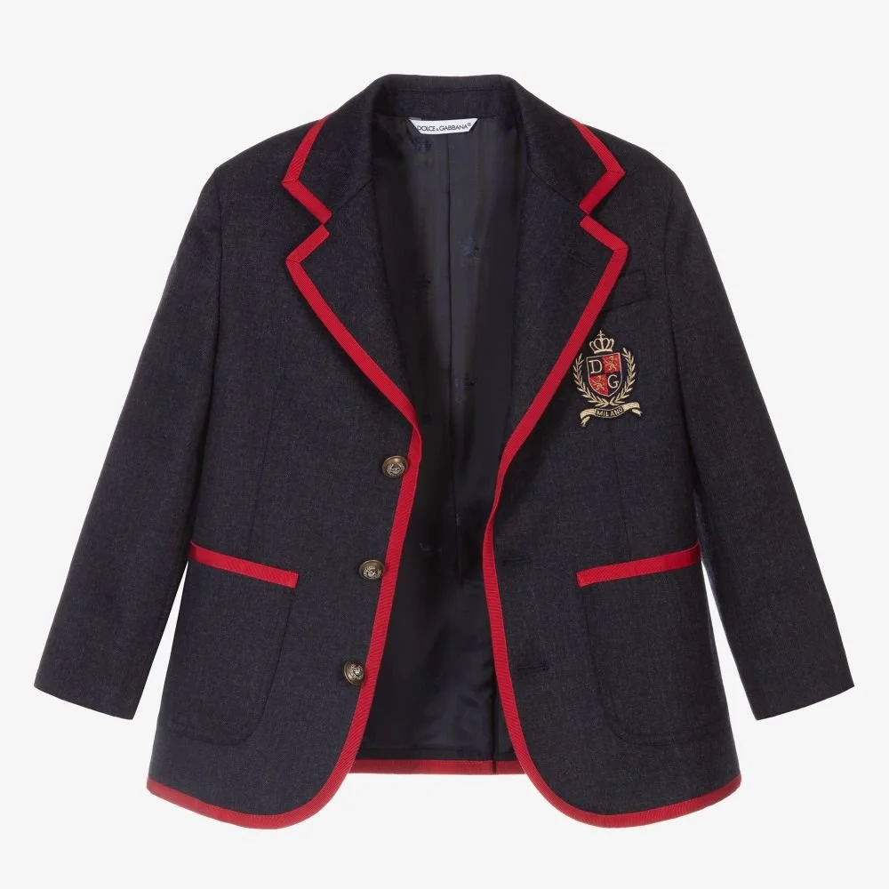 Dolce & Gabbana Kids Contrasting Trim Tailored Blazer