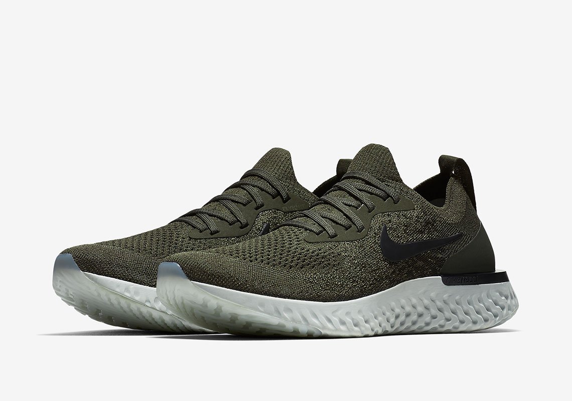 Nike Epic React Flyknit Shoes in Olive.jpg