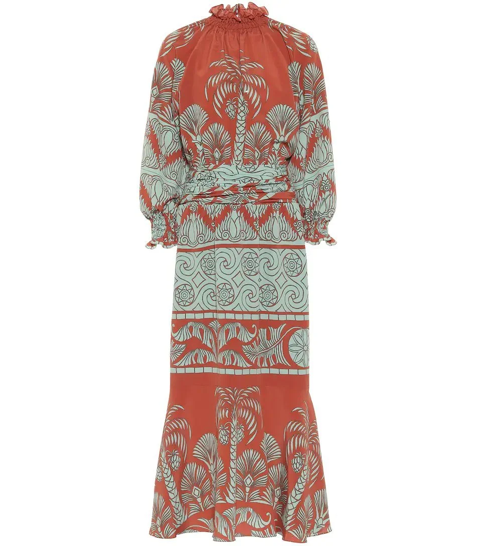 Johanna Ortiz Ataraxia Printed Midi Dress