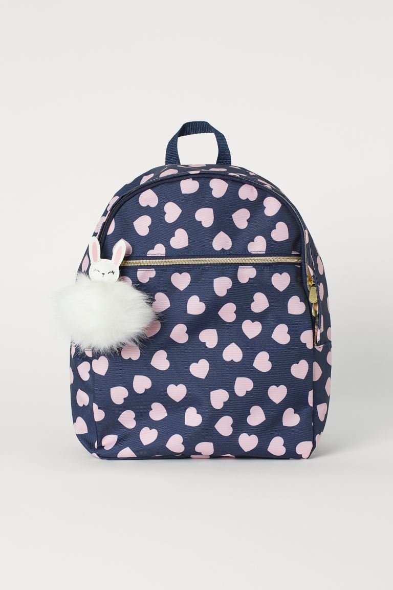 H&M Backpack with Appliqué in Dark BlueHearts.jpg