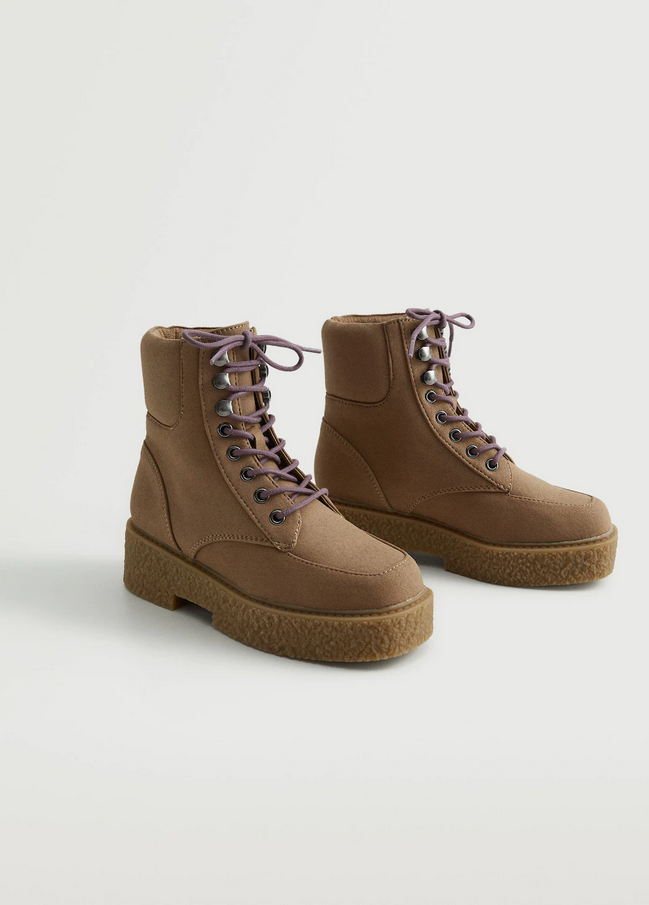 Mango Girls Lace-Up Mountain Boots in Sand.png