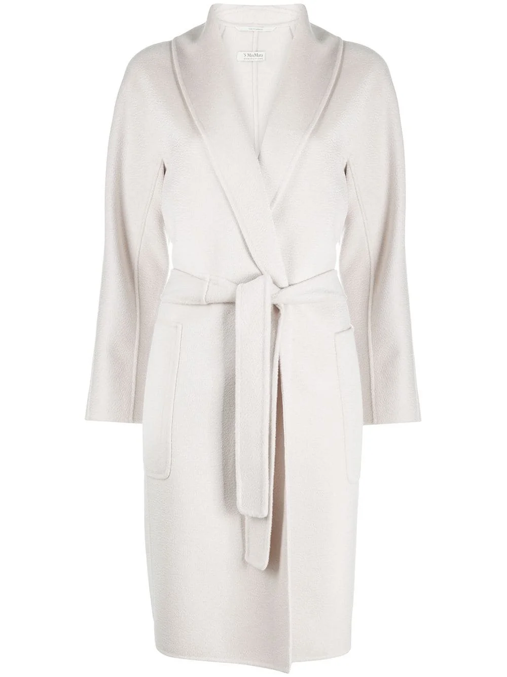Max Mara Belted Cocoon Coat in Beige