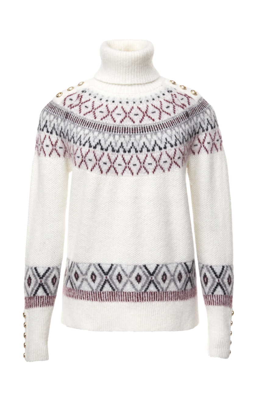 Holland Cooper Fairisle Knit Sweater in Cream — UFO No More