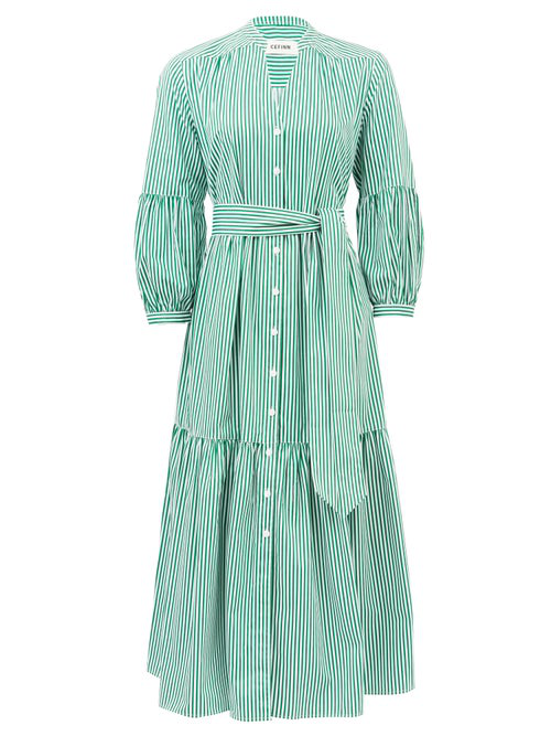 Cefinn Mia Belted Silk-Satin Midi Dress  UFO No More