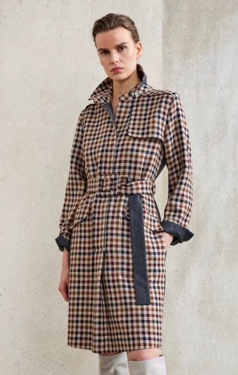 Natan Checked Belted Dress