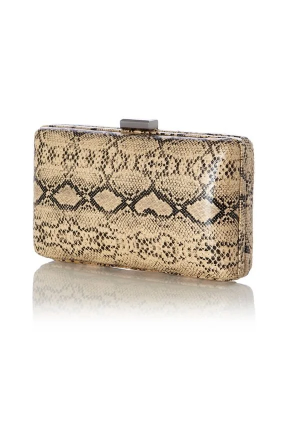 Warehouse Snake Print Box Bag