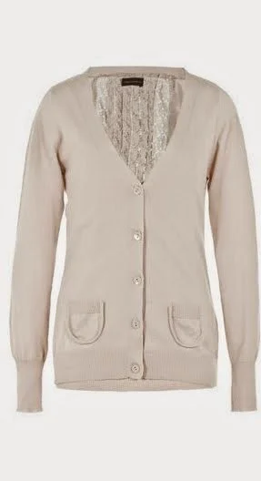 Adolfo Dominguez Lace Back Cardigan 