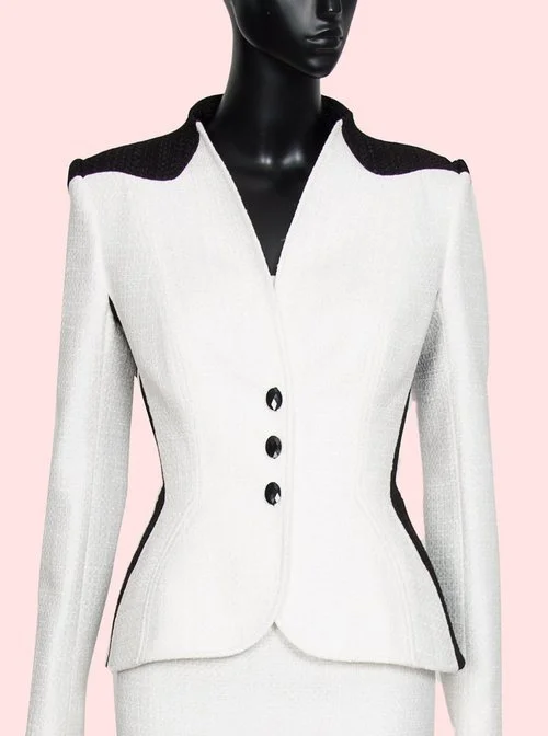 Felipe Varela Monochrome Raffia Jacket