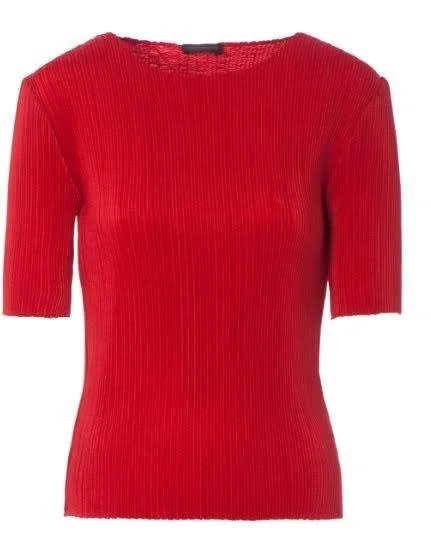 Adolfo Dominguez Short Sleeve Ribbed Sweater