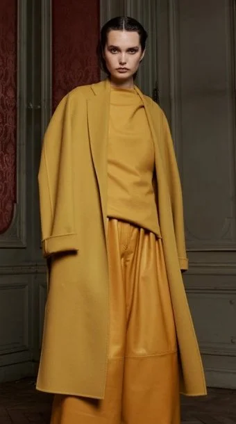 Natan Couture Douglas Coat in Yellow
