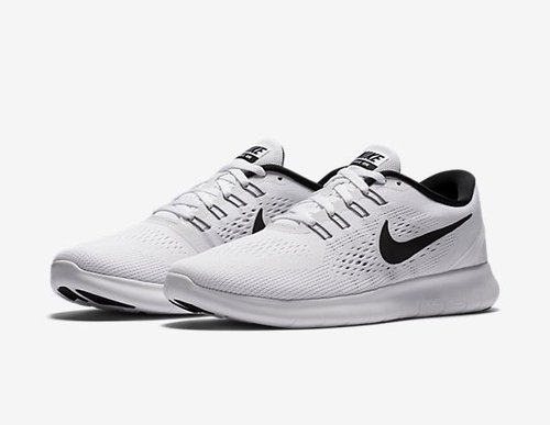 espacio Ceniza Arenoso Nike Free Run 2017 Shoes in White/Black — UFO No More