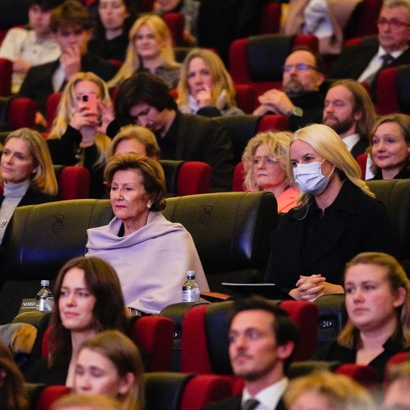 Queen Sonja and Crown Princess Mette-Marit attend "Margrete den første" movie premiere