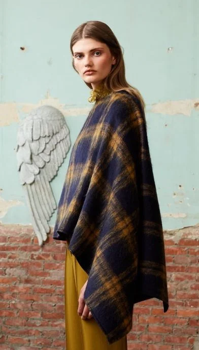 Natan Couture Dina Cape in Grey